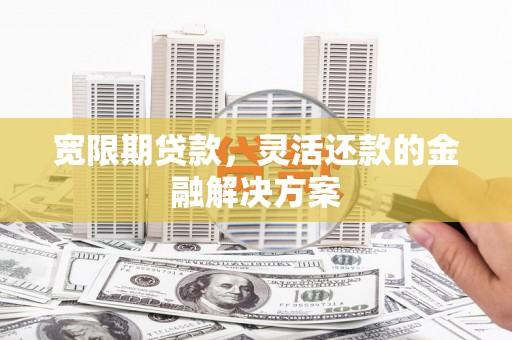 夷陵宽限期贷款，灵活还款的金融解决方案