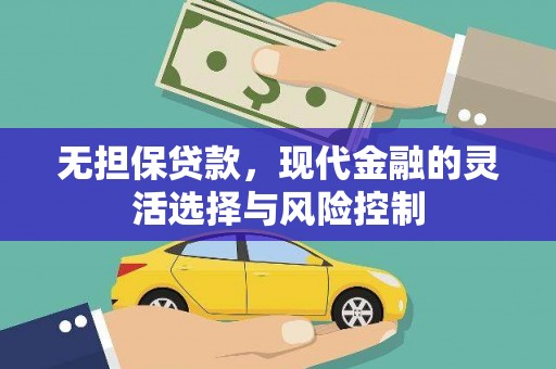 夷陵无担保贷款，现代金融的灵活选择与风险控制