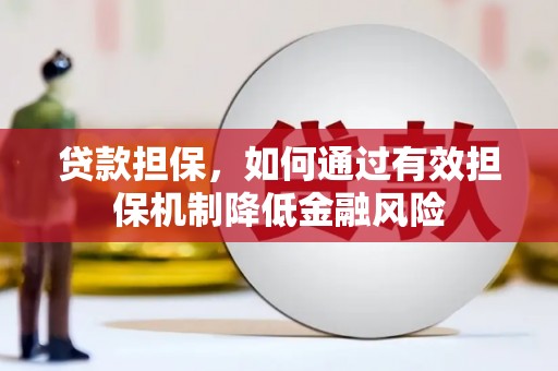 夷陵贷款担保，如何通过有效担保机制降低金融风险