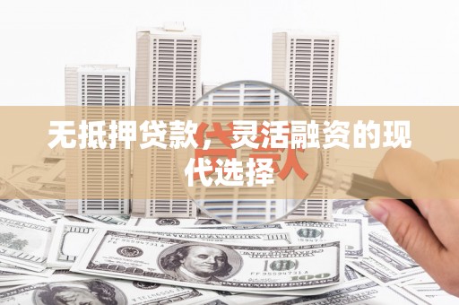 夷陵无抵押贷款，灵活融资的现代选择