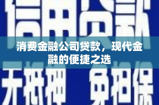 夷陵消费金融公司贷款，现代金融的便捷之选